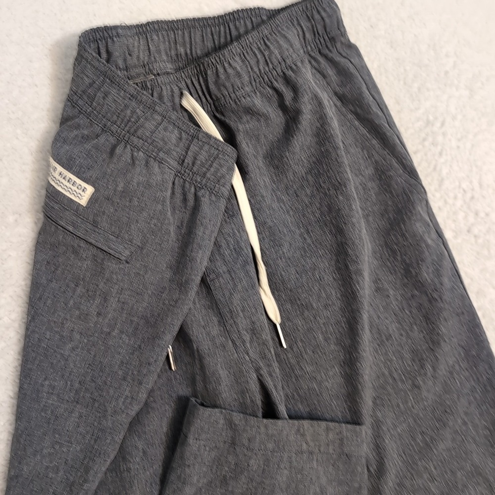 Fair Harbor One Pants Mens L Blue Performance‎ Stretch Active Coastal Drawstring